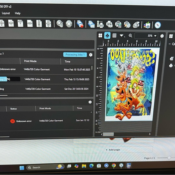 Holographic look graphic tee Scooby shirt cool original design T-shirt - Picture 3 of 10